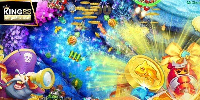 Hệ thống súng và boss đa dạng trong phòng bắn cá King88