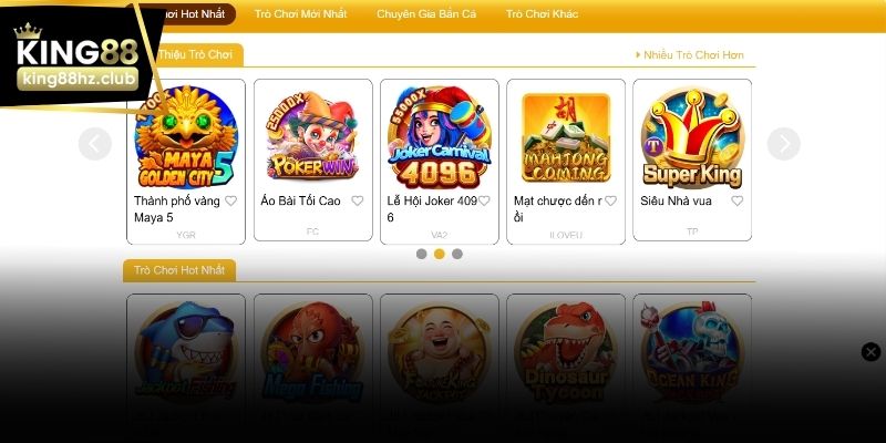 Hình thức bắn cá King88 sinh động và dễ thao tác