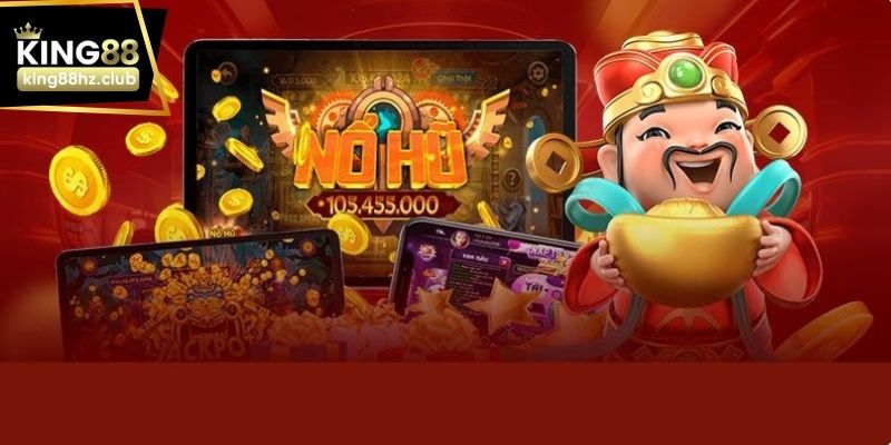 Bảng jackpot nổ hũ hiển thị giá trị thưởng lớn tại King88