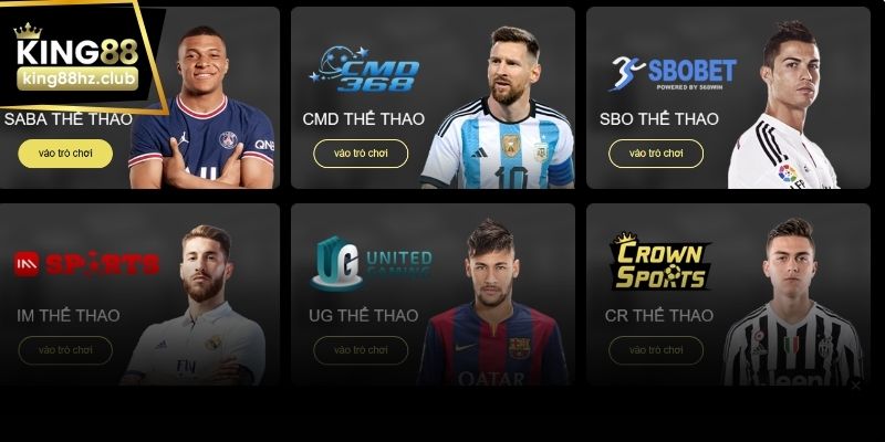 Giao diện cược thể thao với tỷ lệ cập nhật theo thời gian thực