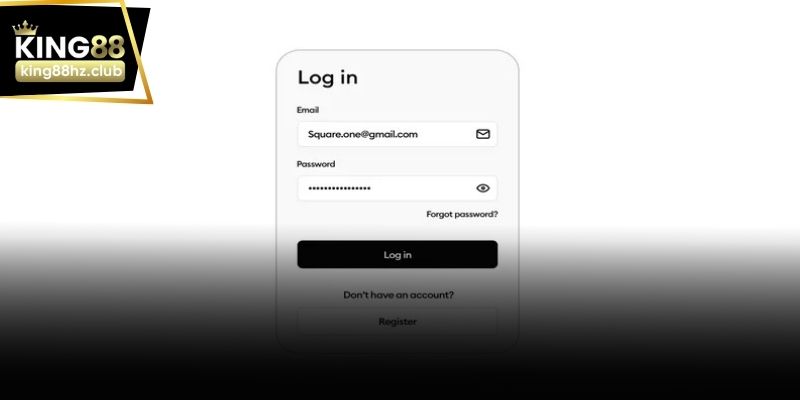 Giao diện đăng nhập king88 hiển thị rõ ràng 